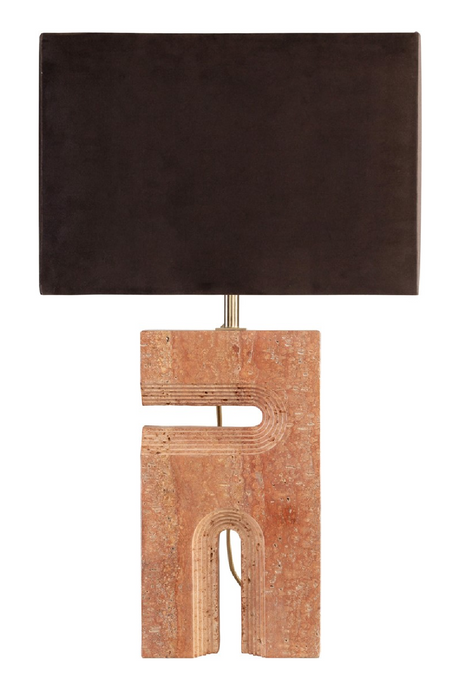 Red Travertine Table Lamp | Versmissen Reso | Oroa.com