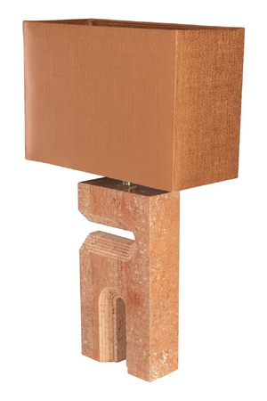 Red Travertine Table Lamp | Versmissen Reso | Oroa.com