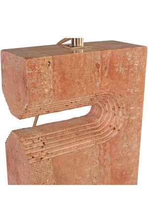 Red Travertine Table Lamp | Versmissen Reso | Oroa.com
