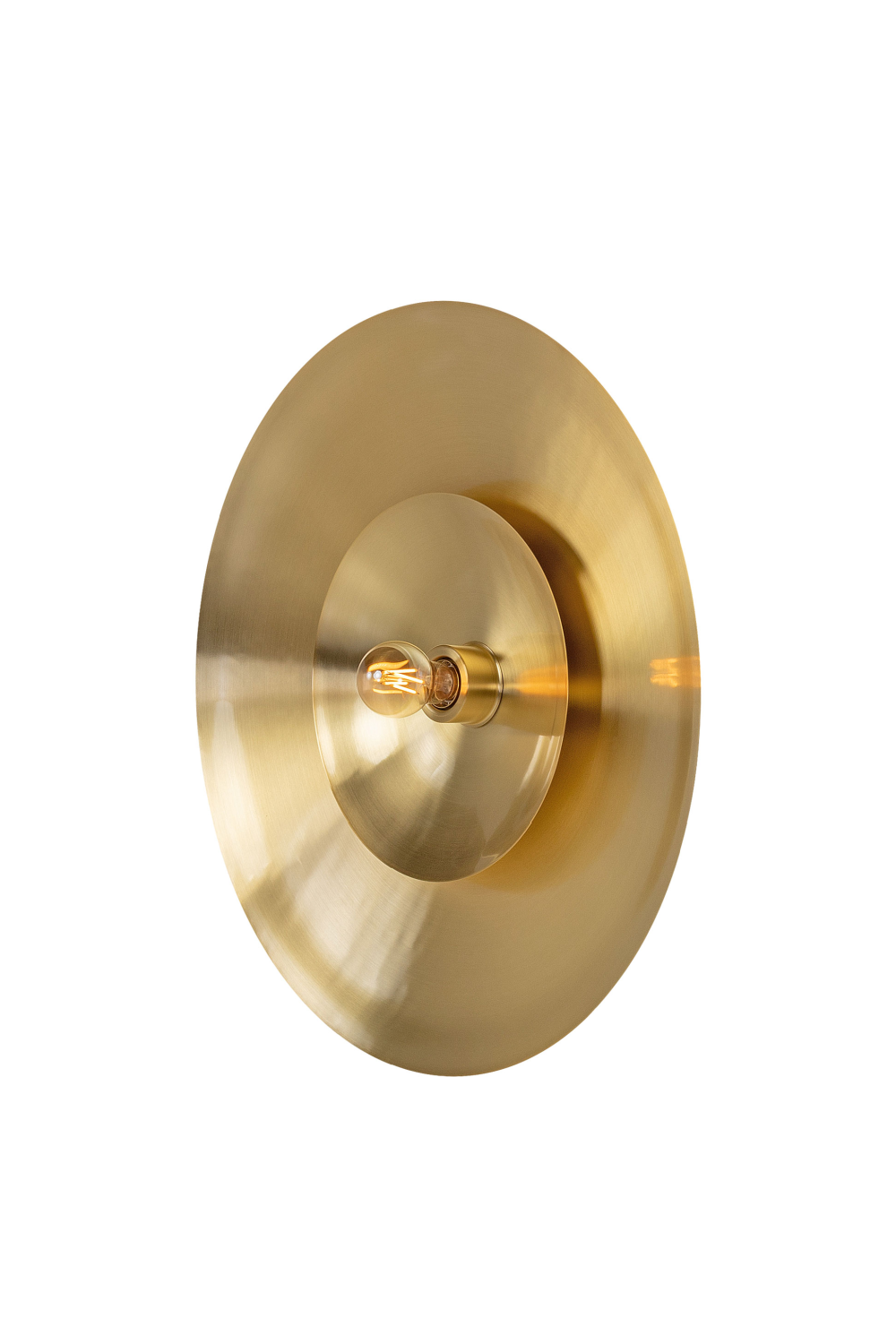 Circular Brass Wall Lamp L | Versmissen Zenith | Oroa.com