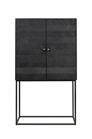 Black Wooden 2-Door Cabinet | Versmissen Zinzi | Oroa.com