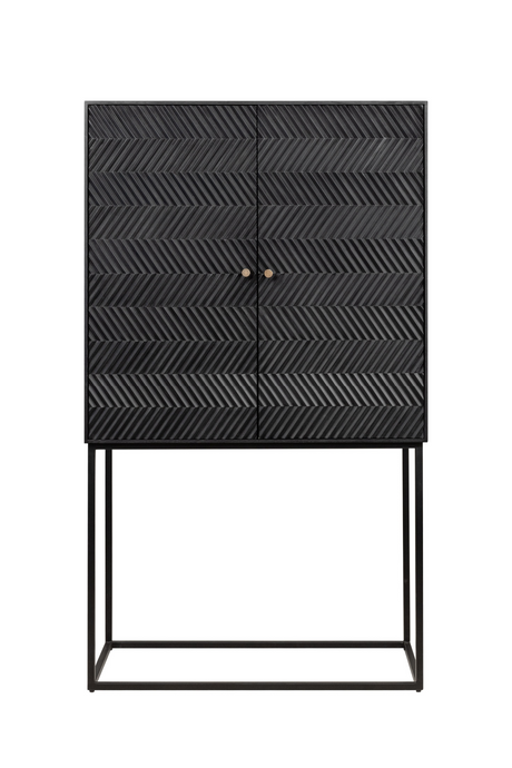 Black Wooden 2-Door Cabinet | Versmissen Zinzi | Oroa.com