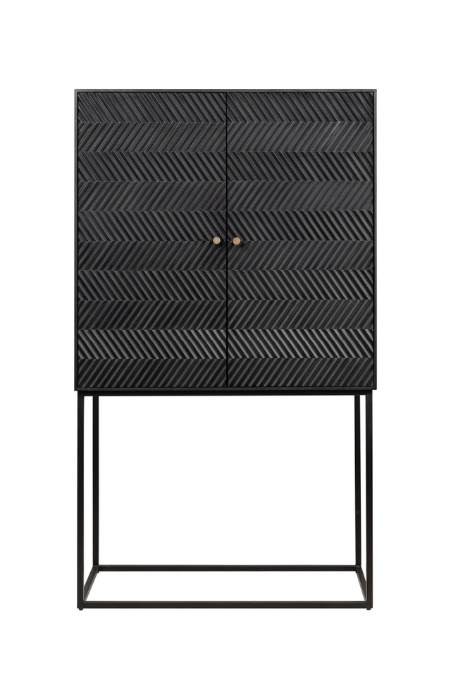 Black Wooden 2-Door Cabinet | Versmissen Zinzi | Oroa.com