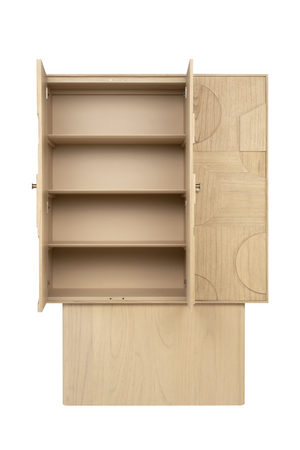 Geometrical Patterned Wooden Cabinet | Versmissen Zulgo | Oroa.com