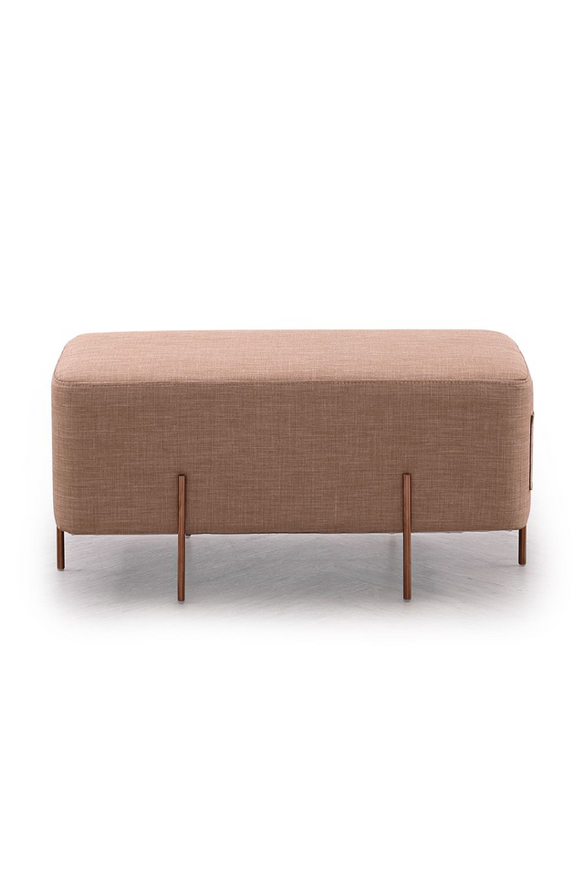 Brown Fabric Pocket Ottoman | OROA Modern Adler | Oroa.com
