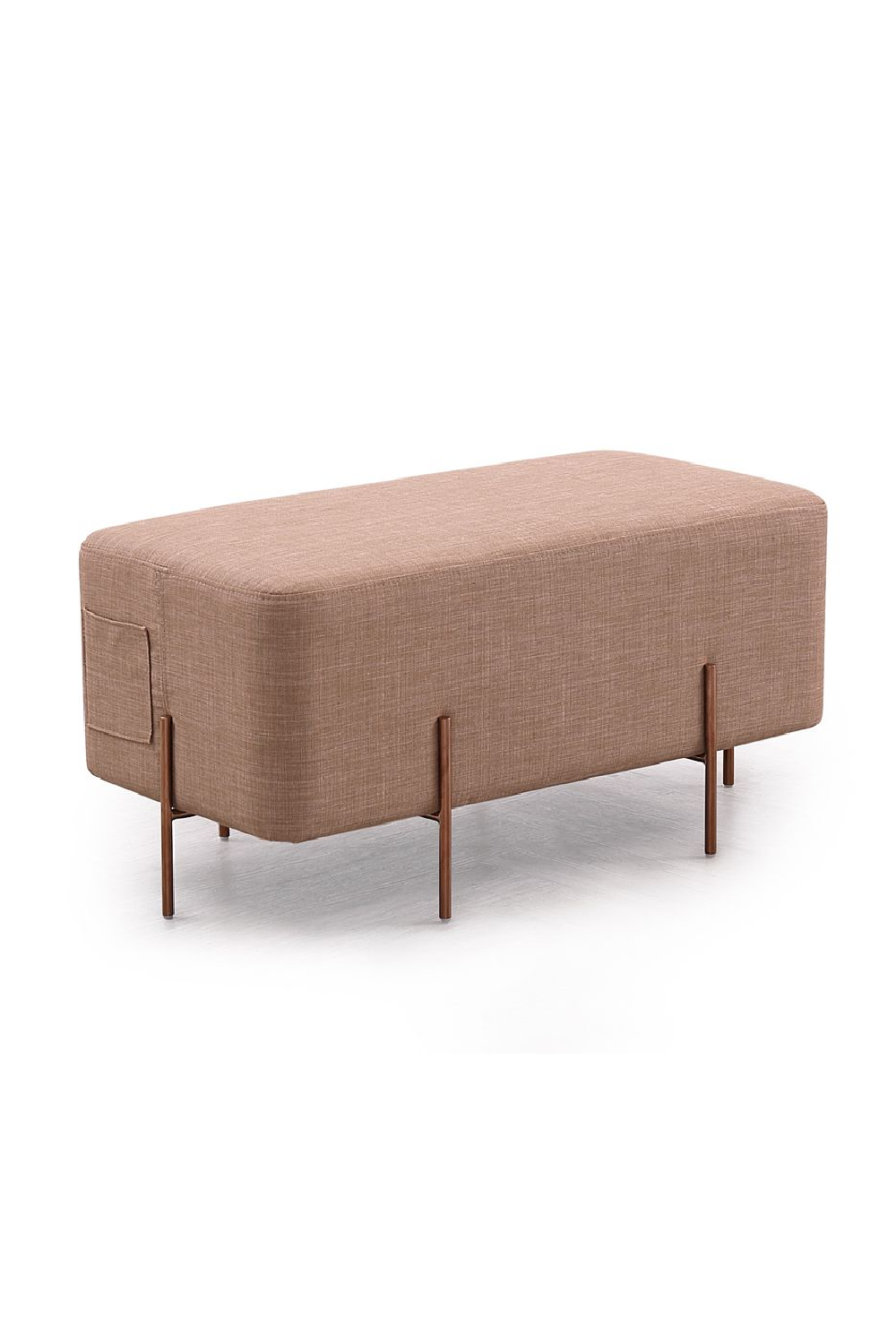 Brown Fabric Pocket Ottoman | OROA Modern Adler | Oroa.com