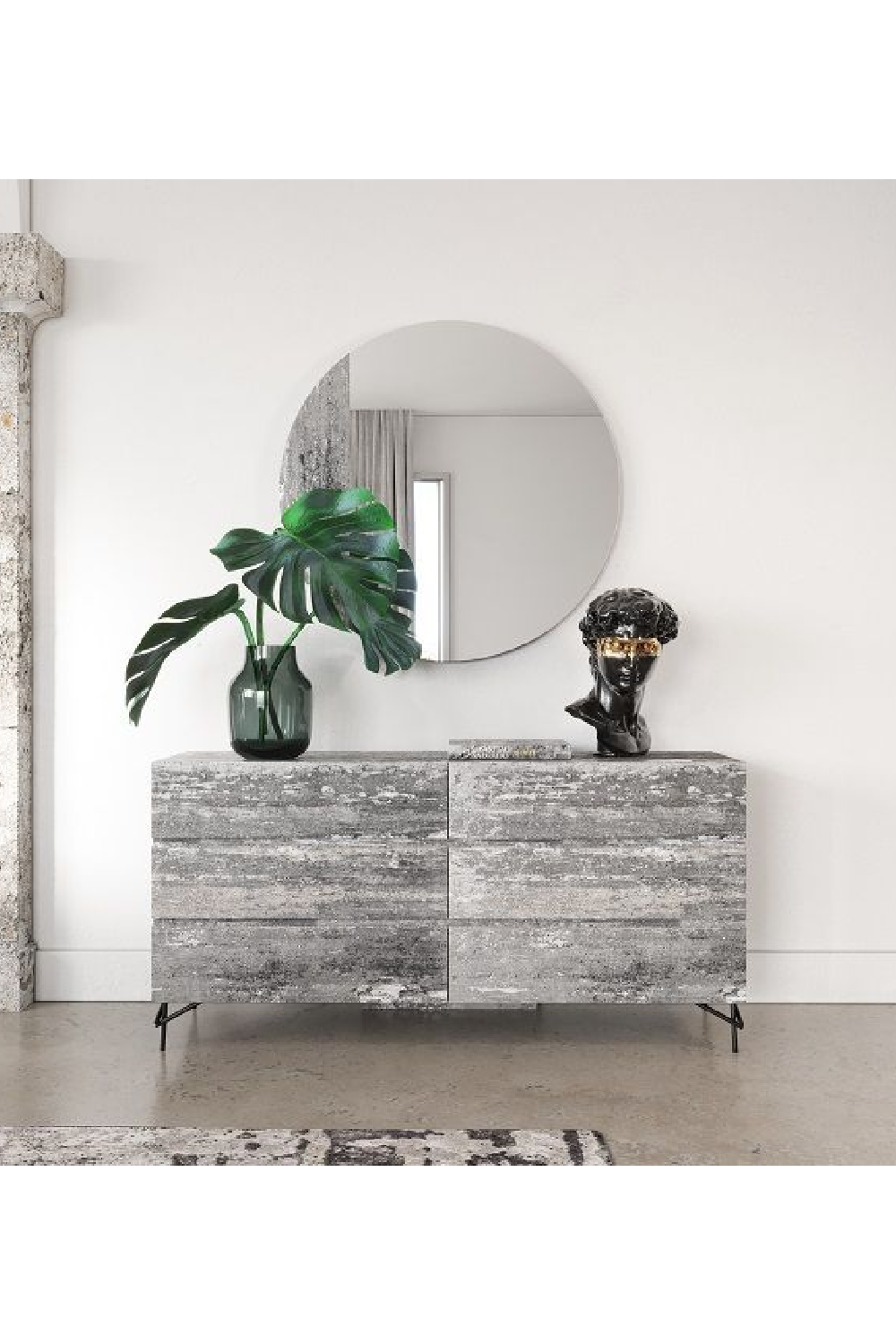 Gray Wooden 6-Drawer Dresser | OROA Modern Aria | Oroa.com