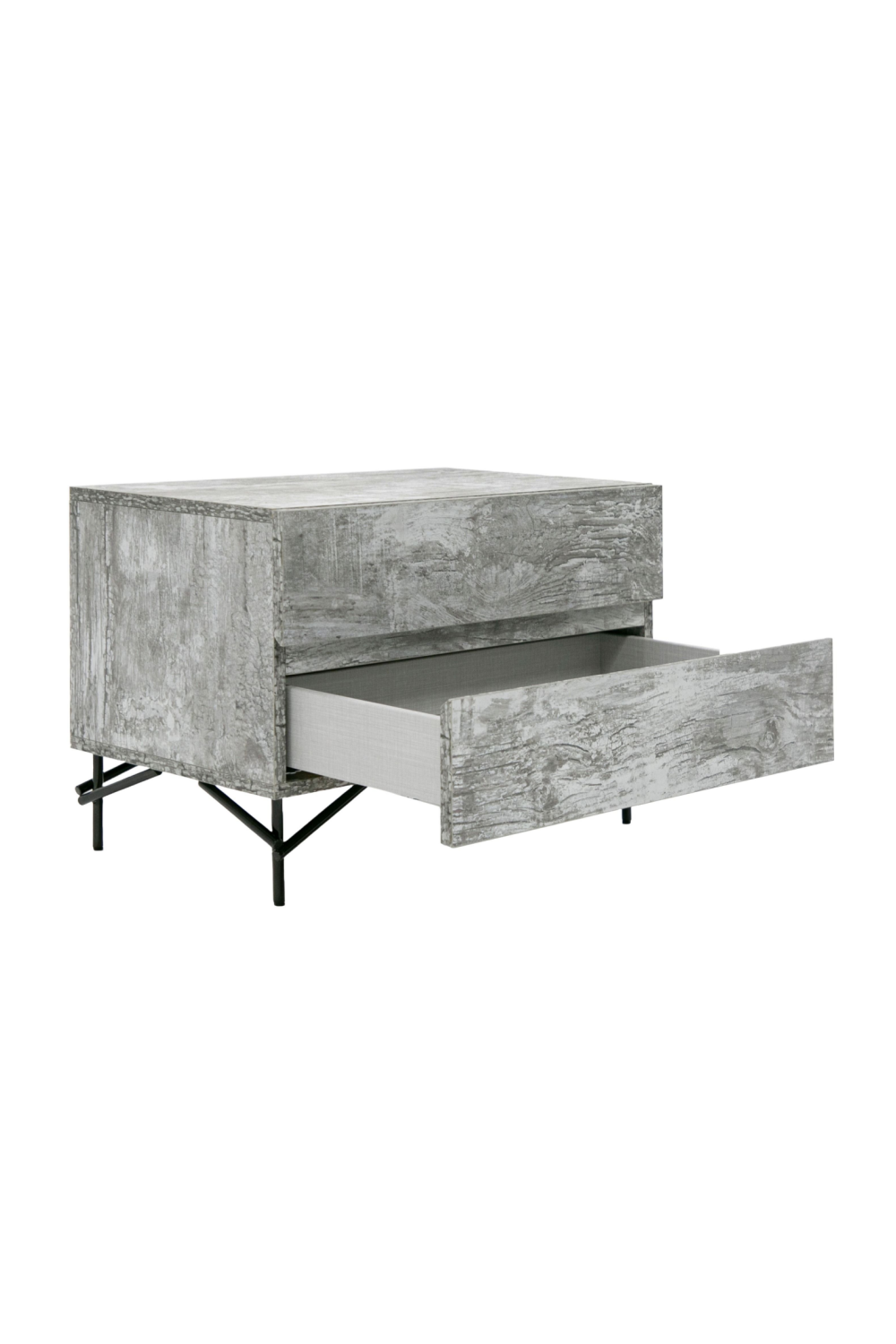 Gray Wooden 2-Door Nightstand | OROA Modern Aria | Oroa.com