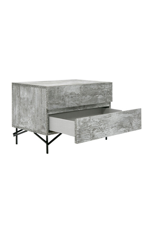 Gray Wooden 2-Door Nightstand | OROA Modern Aria | Oroa.com