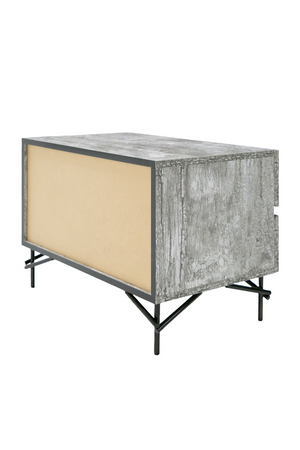 Gray Wooden 2-Door Nightstand | OROA Modern Aria | Oroa.com