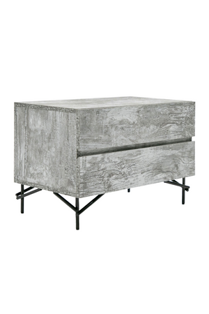 Gray Wooden 2-Door Nightstand | OROA Modern Aria | Oroa.com