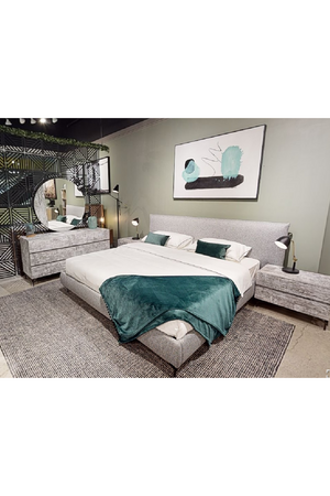 Gray Wooden 2-Door Nightstand | OROA Modern Aria | Oroa.com