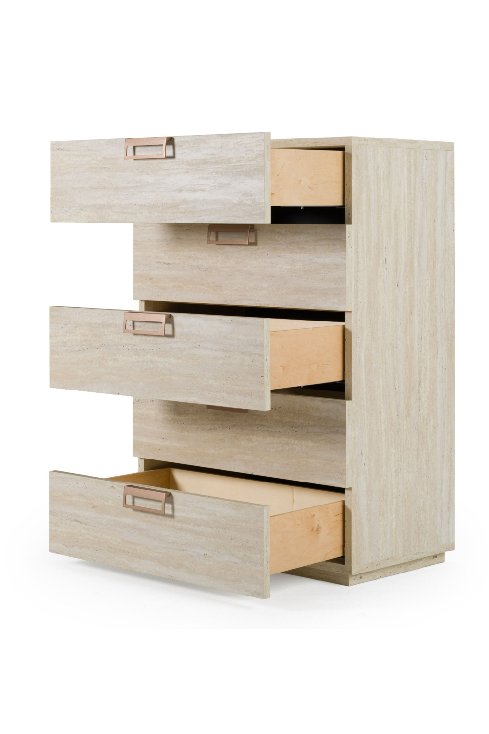 5-Drawer Travertine Chest | OROA Modern Lago | Oroa.com