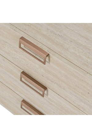 6-Drawer Travertine Dresser | OROA Modern Lago | Oroa.com