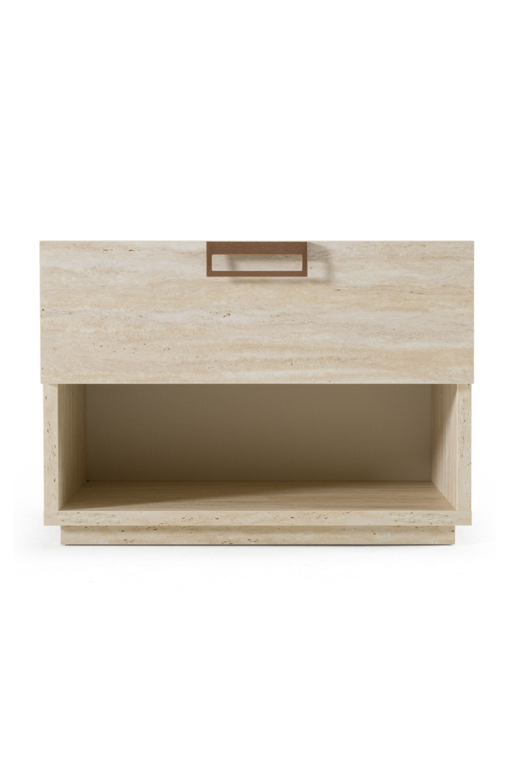 Travertine Finish 1-Drawer Nightstand | OROA Modern Lago | Oroa.com