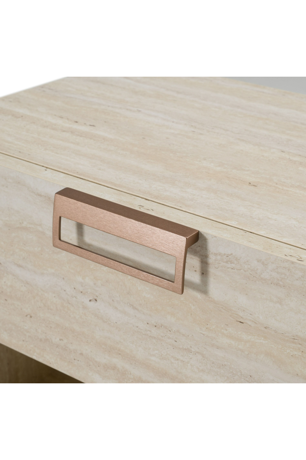 Travertine Finish 1-Drawer Nightstand | OROA Modern Lago | Oroa.com