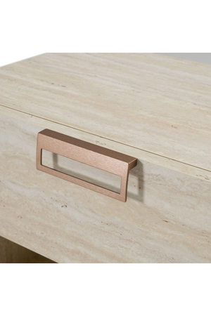 Travertine Finish 1-Drawer Nightstand | OROA Modern Lago | Oroa.com