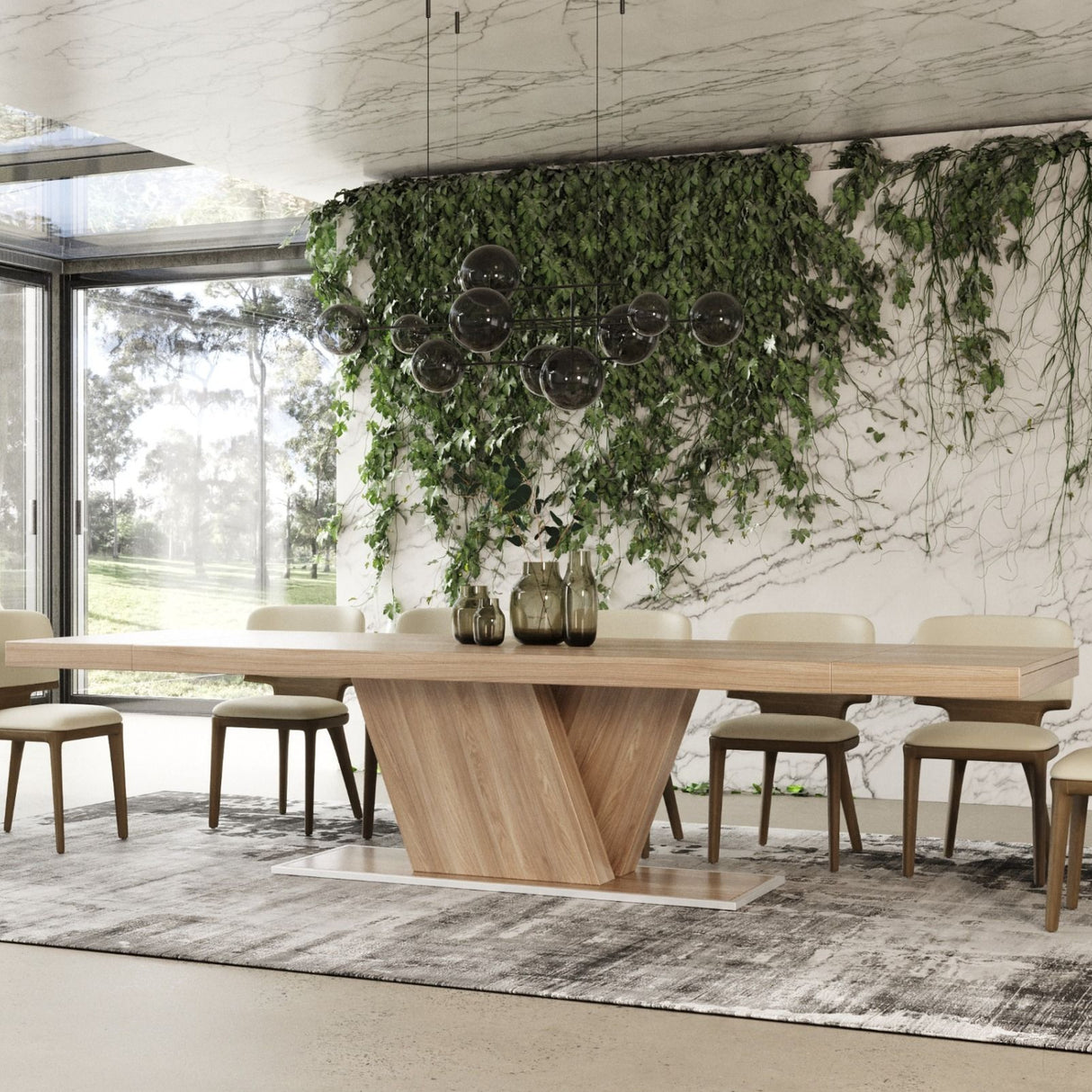   Walnut Caracalla Extendable Dining Table | Oroa.com