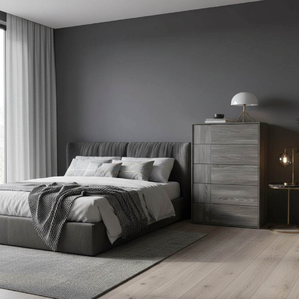   5-Drawer Gray Elm Chest | Oroa.com