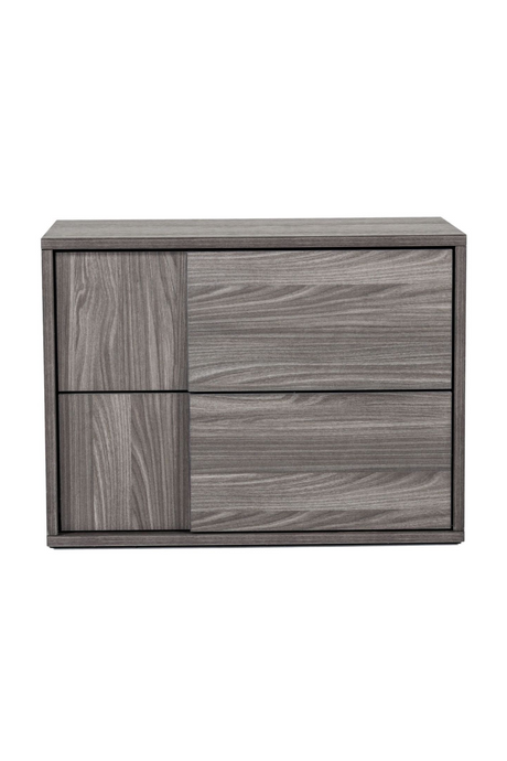 2-Drawer Gray Elm Nightstand | OROA Modern Asus | Oroa.com