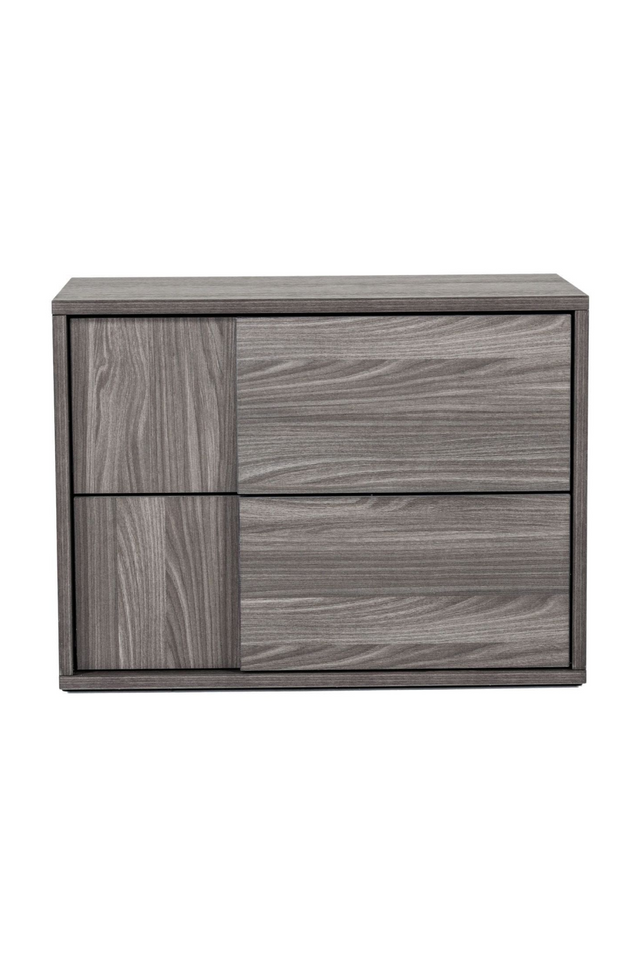 2-Drawer Gray Elm Nightstand | OROA Modern Asus | Oroa.com
