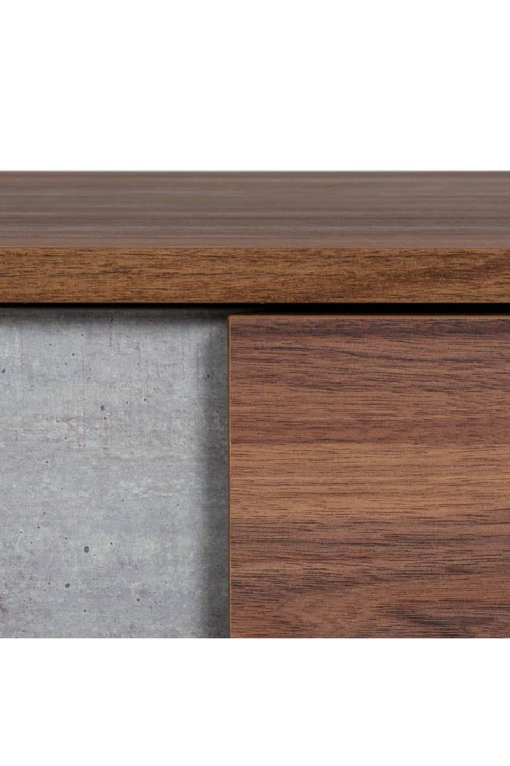 Concrete and Walnut 2-Drawer Nightstand | OROA Modern Palermo | Oroa.com