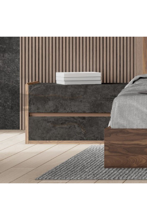 Gray Stucco 2-Drawer Nightstand | OROA Modern Rado | Oroa.com