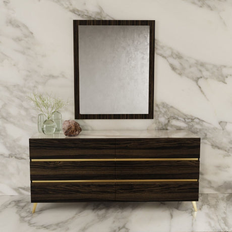 Dark Eucalyptus 6-Drawer Dresser | OROA Modern Velondra