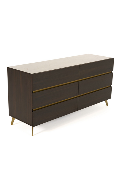 Dark Eucalyptus 6-Drawer Dresser | OROA Modern Velondra | Oroa.com