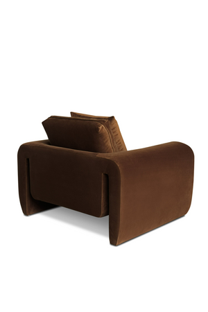 Brown Velvet Lounge Chair | OROA Modern Bentley | Oroa.com