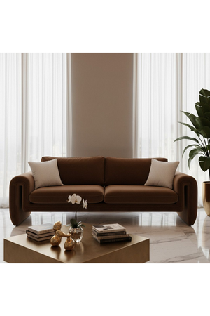 Brown Velvet Sofa | OROA Modern Bentley | Oroa.com