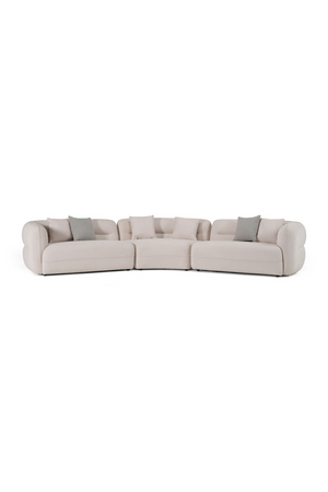 White Curved Sectional Sofa | OROA Modern Gypsy | Oroa.com