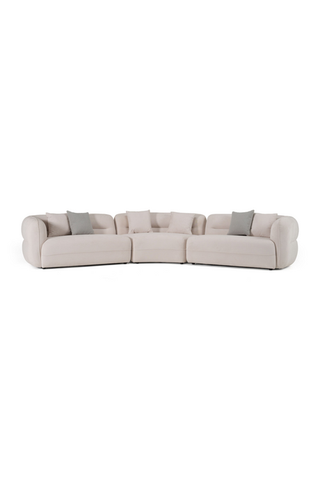 White Curved Sectional Sofa | OROA Modern Gypsy | Oroa.com
