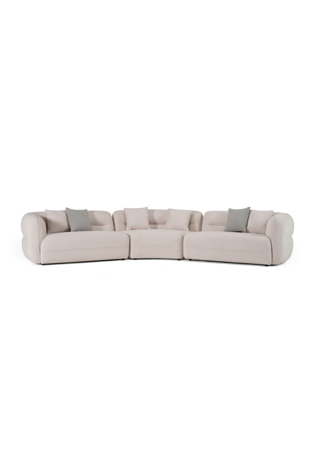 White Curved Sectional Sofa | OROA Modern Gypsy | Oroa.com