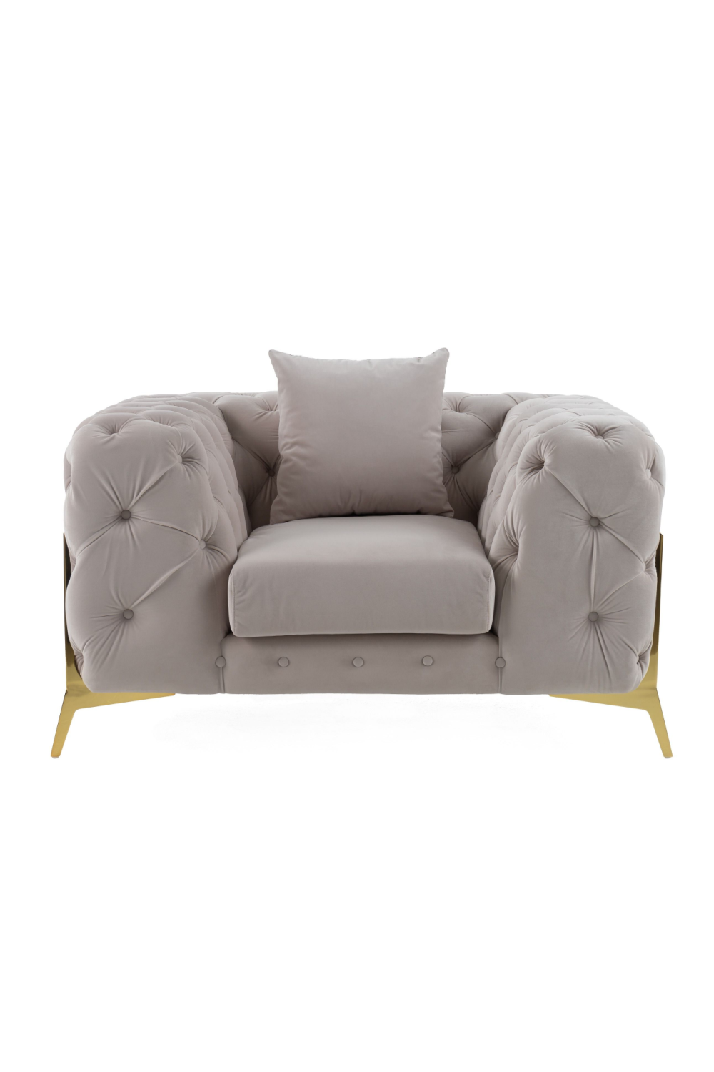 Button-Tufted Velvet Lounge Chair | OROA Modern Clarice | Oroa.com