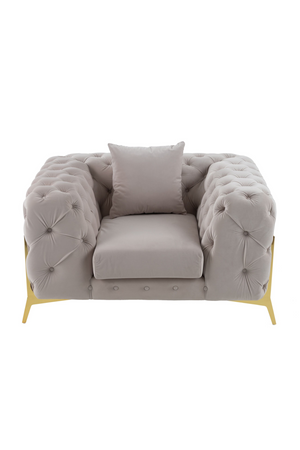 Button-Tufted Velvet Lounge Chair | OROA Modern Clarice | Oroa.com