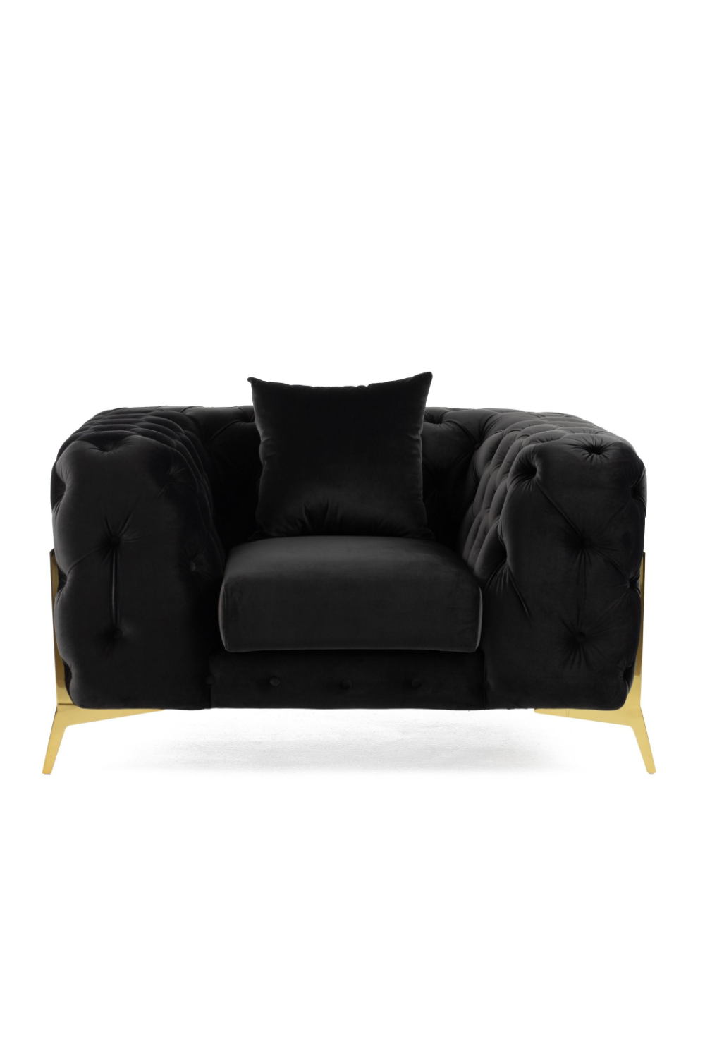 Button-Tufted Velvet Lounge Chair | OROA Modern Clarice | Oroa.com