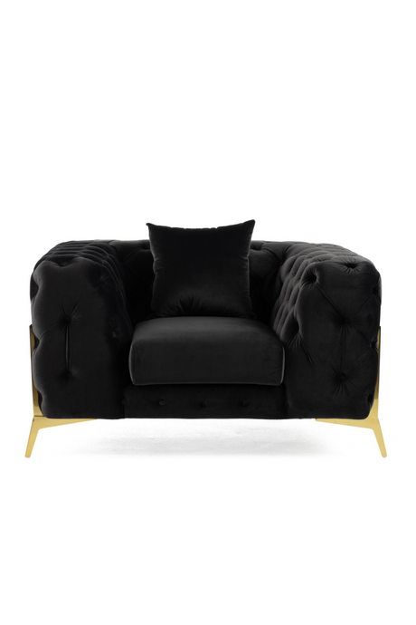 Button-Tufted Velvet Lounge Chair | OROA Modern Clarice | Oroa.com