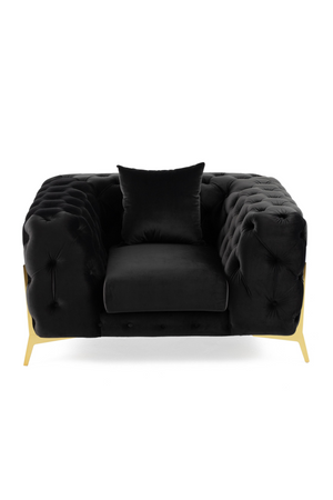 Button-Tufted Velvet Lounge Chair | OROA Modern Clarice | Oroa.com
