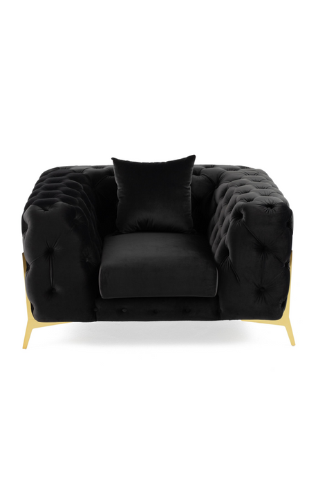 Button-Tufted Velvet Lounge Chair | OROA Modern Clarice | Oroa.com