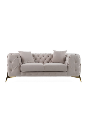 Button-Tufted Velvet Loveseat | OROA Modern Clarice | Oroa.com