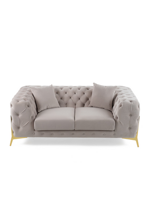 Button-Tufted Velvet Loveseat | OROA Modern Clarice | Oroa.com