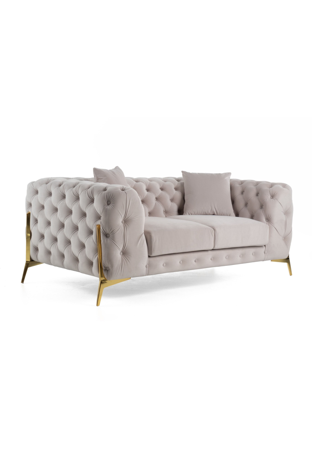 Button-Tufted Velvet Loveseat | OROA Modern Clarice | Oroa.com