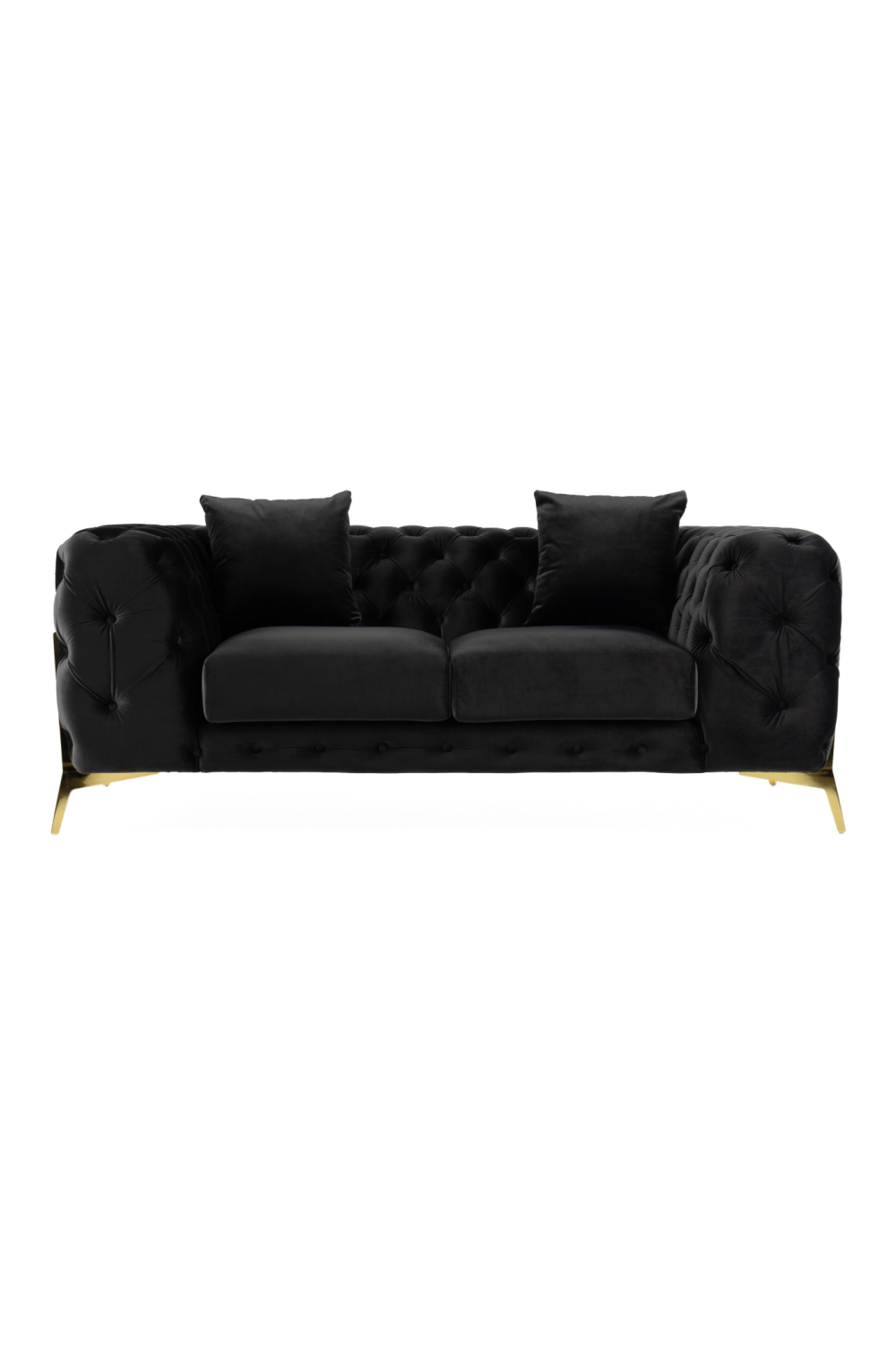 Button-Tufted Velvet Loveseat | OROA Modern Clarice | Oroa.com