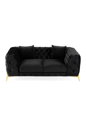 Button-Tufted Velvet Loveseat | OROA Modern Clarice | Oroa.com