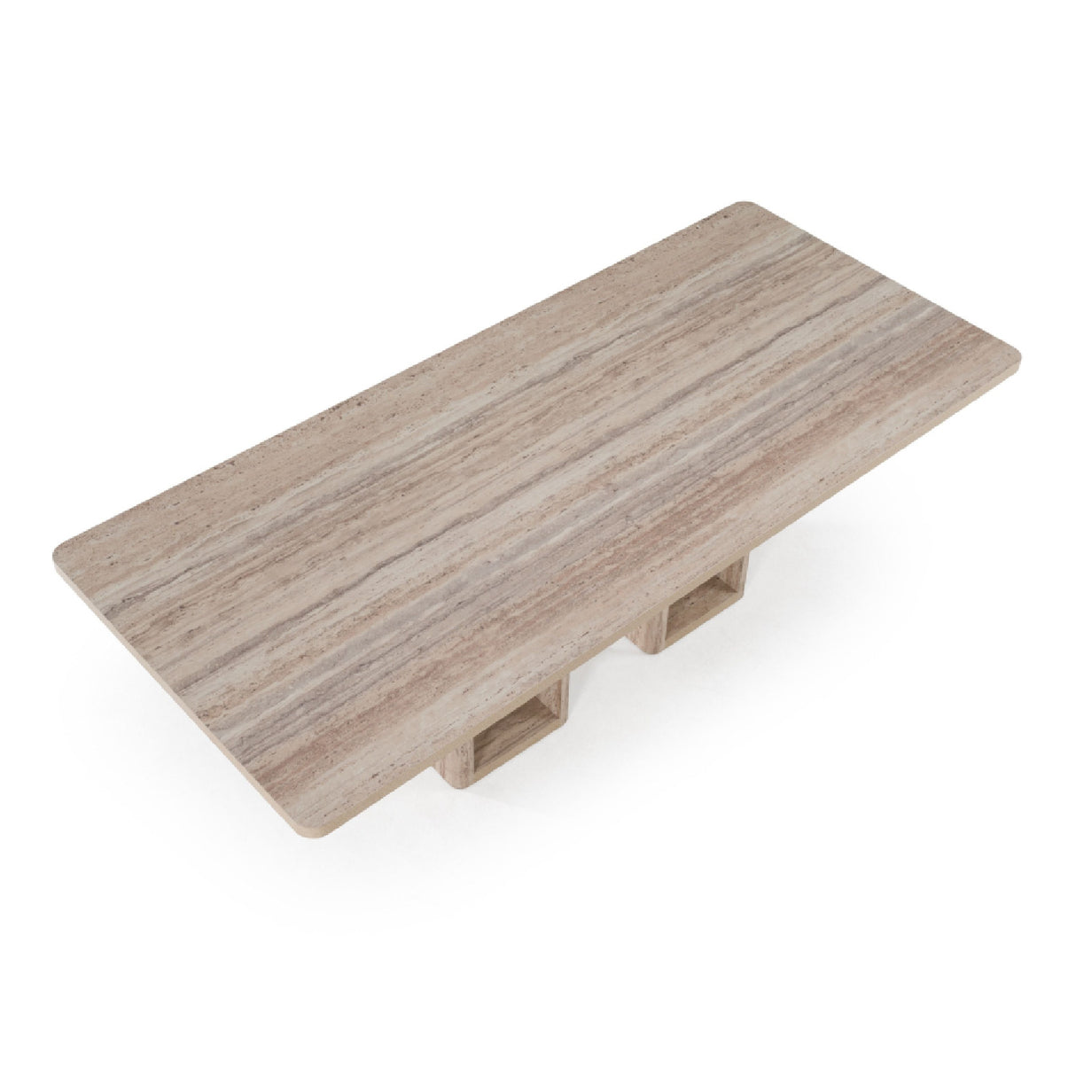   Rectangular Travertine Dining Table | Oroa.com