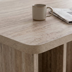   Rectangular Travertine Dining Table | Oroa.com