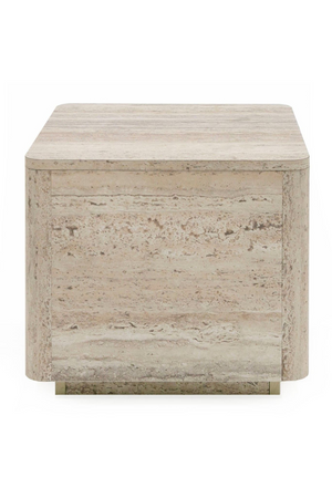Travertine End Table | OROA Modern Roma