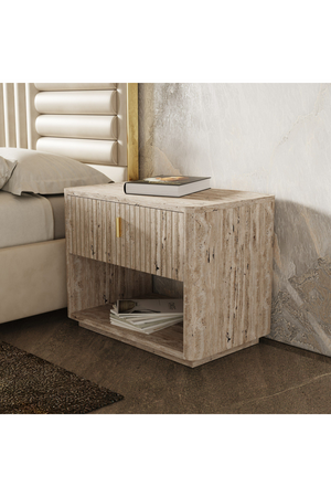 Travertine 1-Drawer Nightstand | OROA Modern Roma | Oroa.com