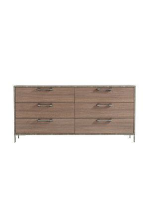 Brown Oak 6-Drawer Dresser | OROA Modern Boston | Oroa.com